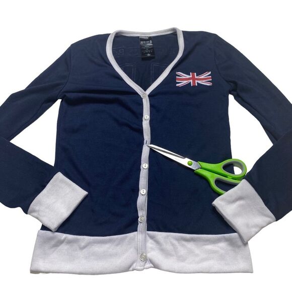 Dr. Who Call Box Phone Booth Lightweight Cardigan Blue Sz S - Picture 6 of 8